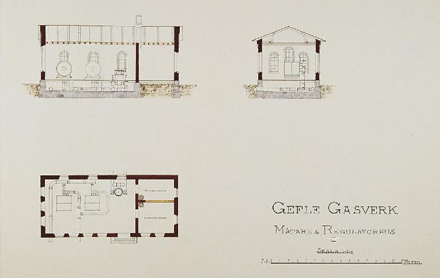 Ritning till Mätarhuset 1892.