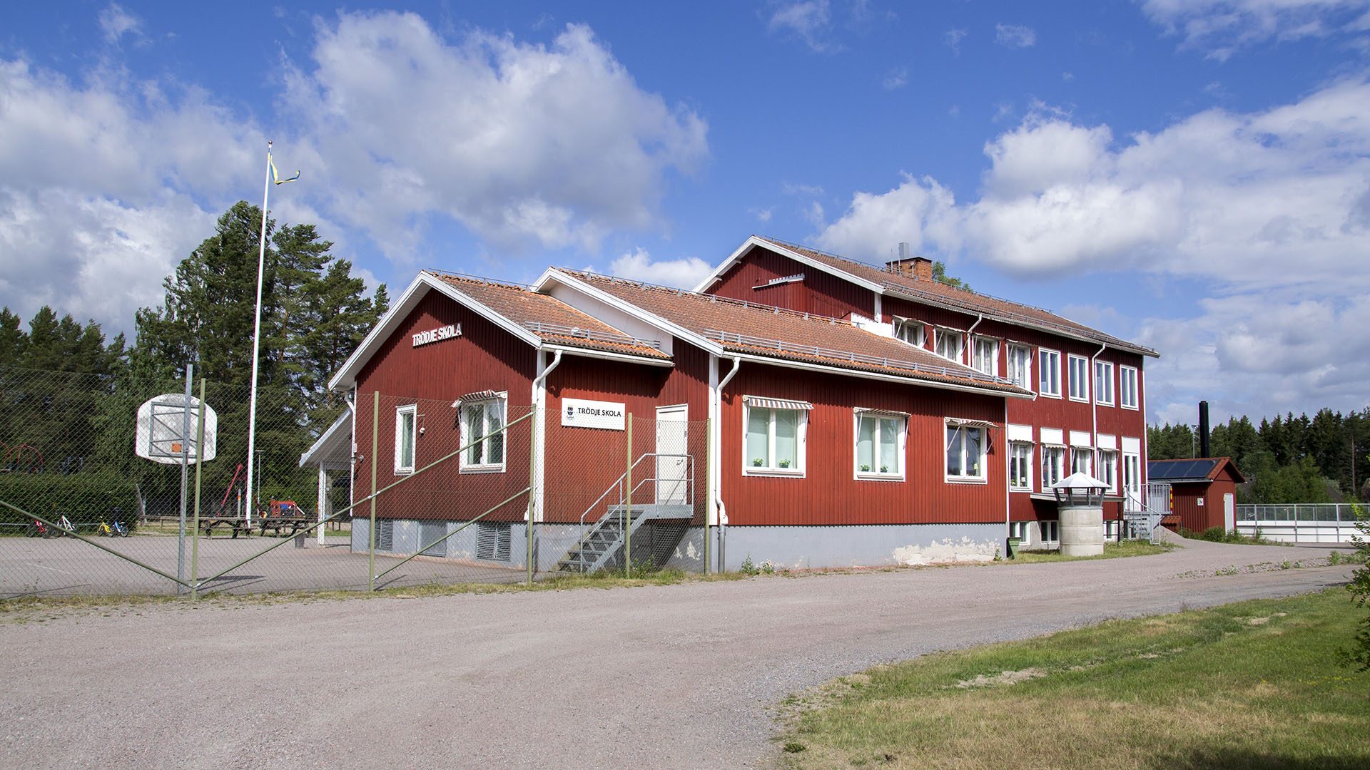 Exteriörbild på Trödje skola