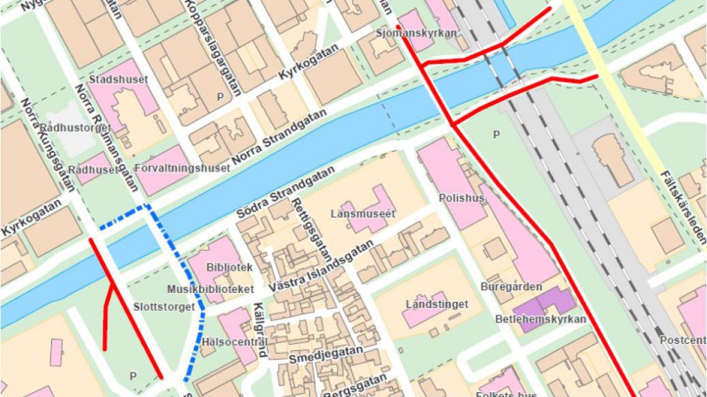 Karta underhållsarbete på Kungsgatan