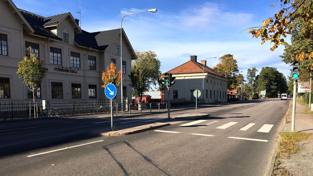 Övergångsstället vid Strömsbro skola