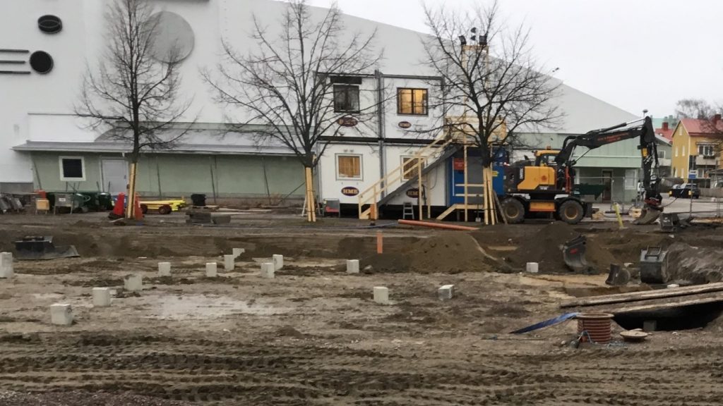 Pågående byggprojekt på Nynäs