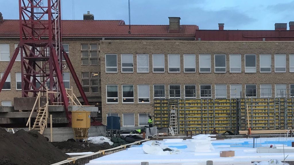 Pågående byggprojekt på Nynäs