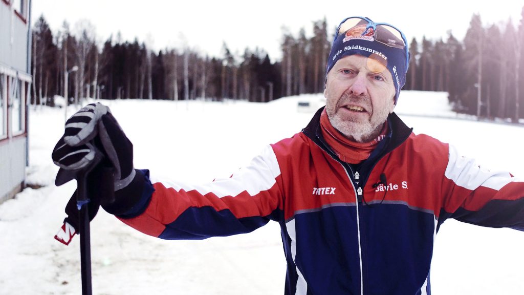 Gävleskidåkaren Ulf Uddbäck tränar inför Vasaloppet.