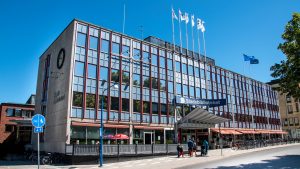 Stadsbiblioteket sett från Slottstorget