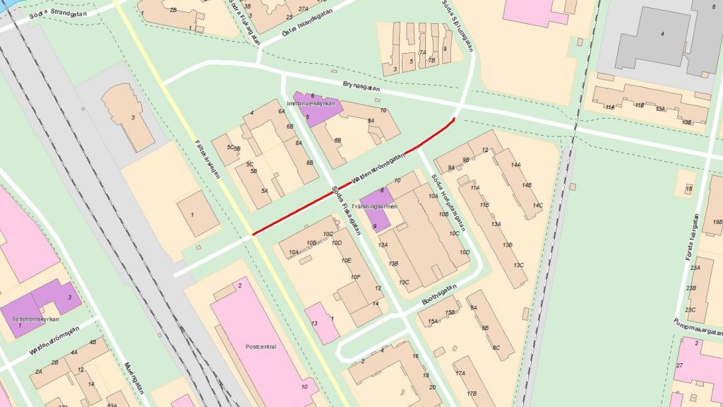Beläggningsarbete på Waldenströmsgatan mellan Brynäsgatan och Fältskärsleden