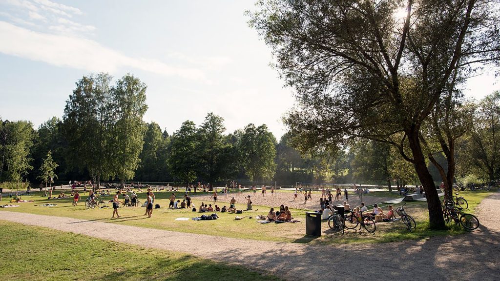 Volleybollplan vid Boulognerbadet