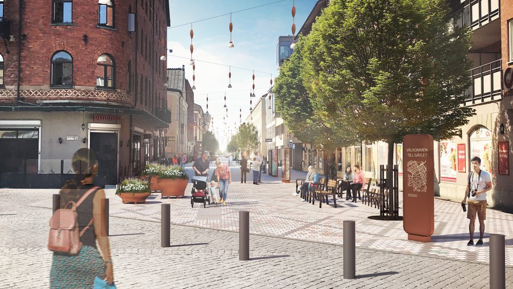 Drottninggatan från Centralplan västerut
