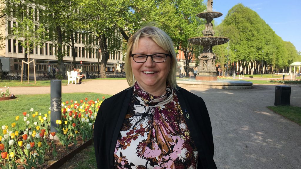 Helene Åkerlind i esplanaden.
