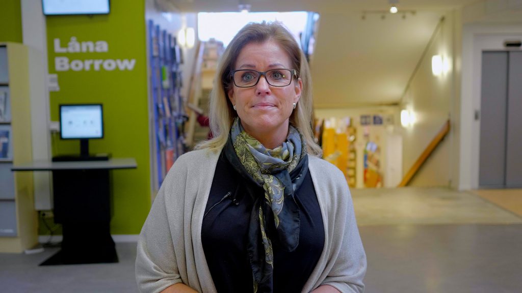 Åsa Wiklund Lång på Stadsbiblioteket