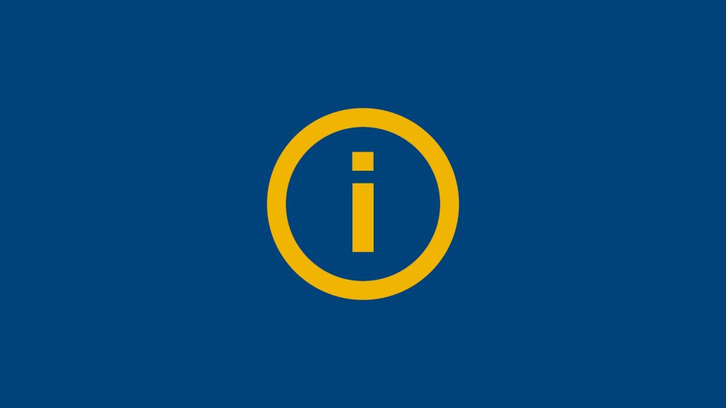 Ikon som symboliserar ett utropstecken i en cirkel.