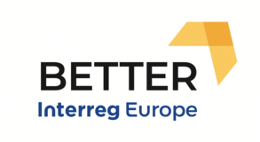 EU-projektets logotyp med texten "BETTER Interreg Europe."