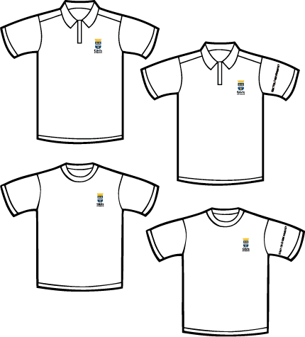 Exempel på profilkläder från Gävle kommun. T-shirt och pikétröjor med Gävle kommuns logotype.