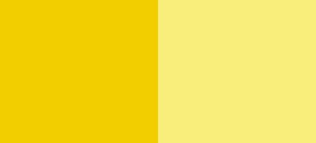 Gävle kommuns komplementfärger gul och gul i light version.