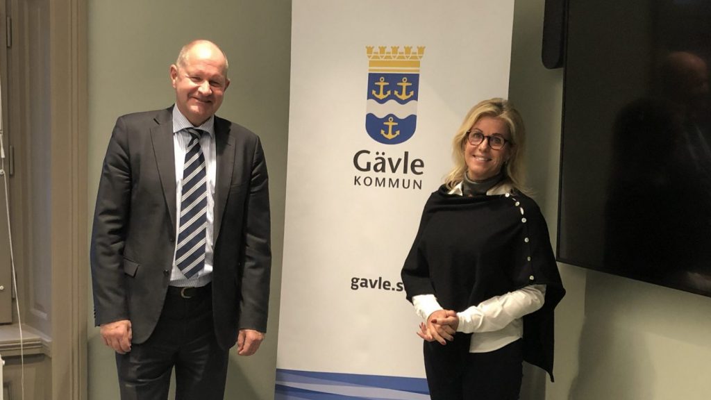 MSB:s generaldirektör Dan Eliasson och kommunstyrelsens ordförande Åsa Wiklund Lån