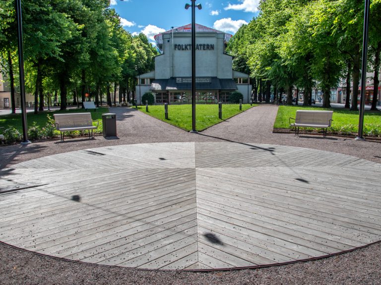 Esplanaden på baksidan av Folkteatern