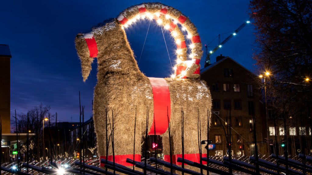 Gävlebocken på en vinterkväll.