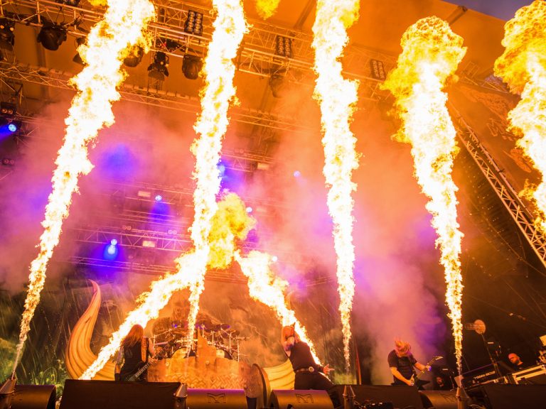 Eldshow på Gefle Metal festival.