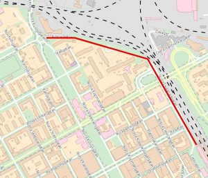 Kartan visar utredningens sträcka