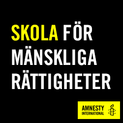 Banner för Skola för mänskliga rättigheter - Amnesty international 