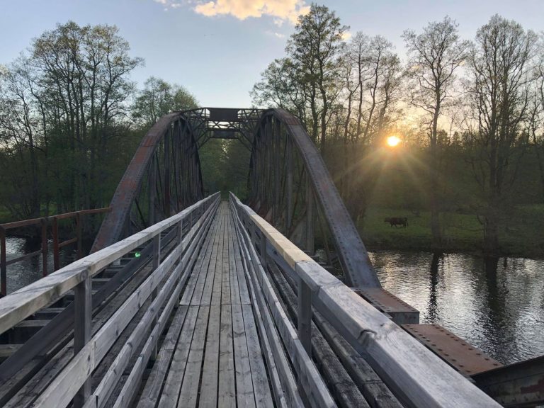 Gysingebroarna i solnedgång