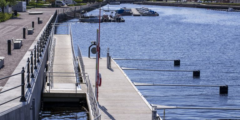 Bryggorna i Gävle gästhamn.