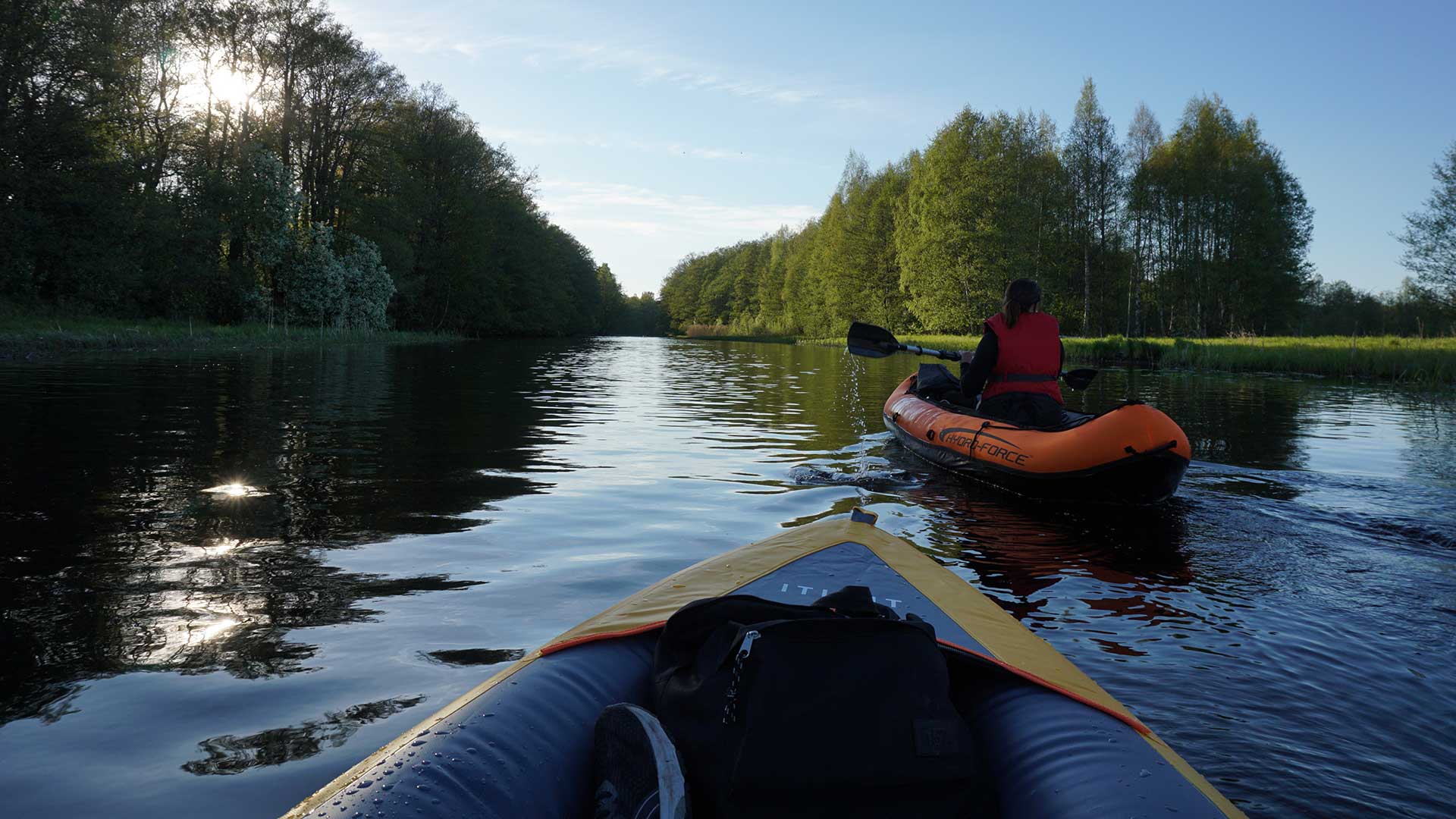 Paddling i Testeboån.