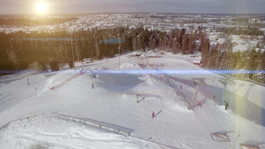 Hemlingbybacken i solnedgång