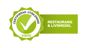 Symbol för Visitas certifiering av Restaurang- och livsmedelsprogrammet.