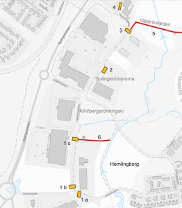 Kartan visar de platser längs Ingenjörsgatan där arbetet ska ske