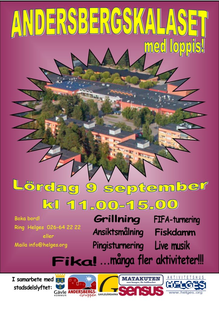 Affisch för Andersbergskalaset 9/9 2023