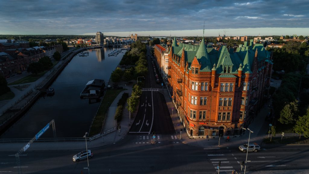 Flygbild över Dalapalatset