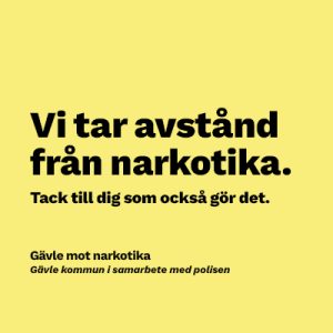 Gävle mot narkotika - kampanjbild för sociala medier
