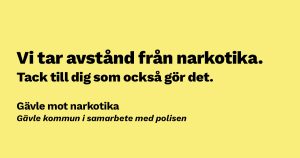 Gävle mot narkotika - kampanjbild för sociala medier