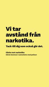 Gävle mot narkotika - kampanjbild för sociala medier