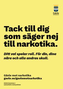 Kampanjaffisch för Gävle mot narkotika
