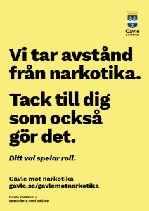 Kampanjaffisch för Gävle mot narkotika