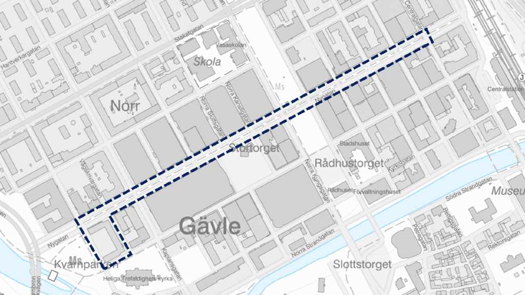 Kartbild över cruisingområdet