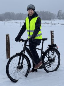 Christer Garp, en av årets vintercyklister