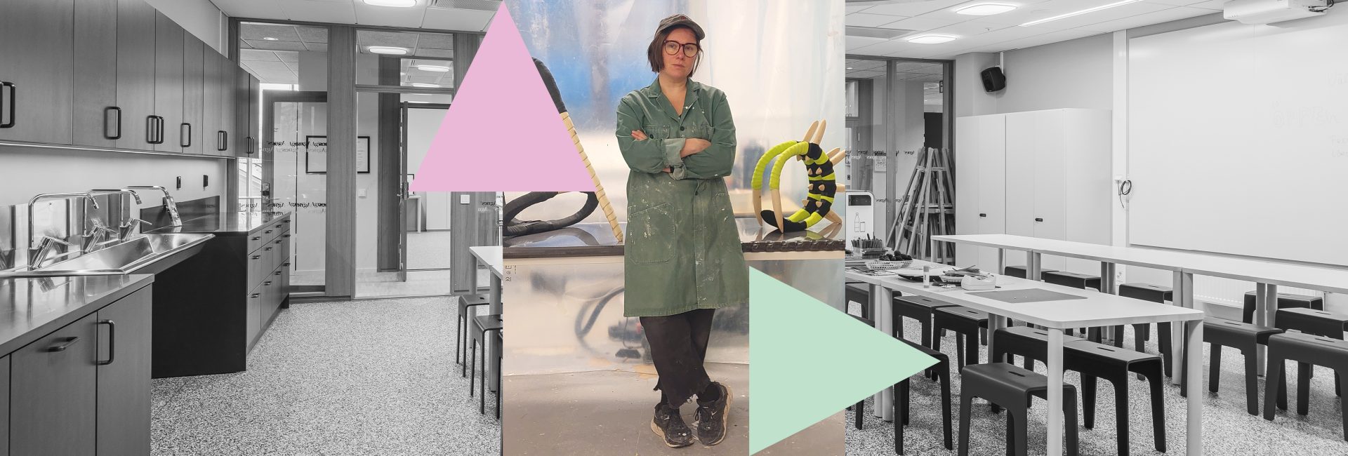 Fotografi på Ann-Catrin Olsson iförd en grå skjorta, grå keps och glasögon.
