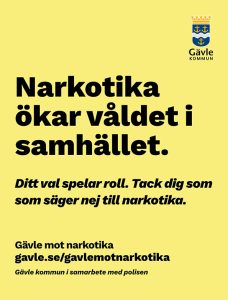 Affisch Narkotika ökar våldet i samhället