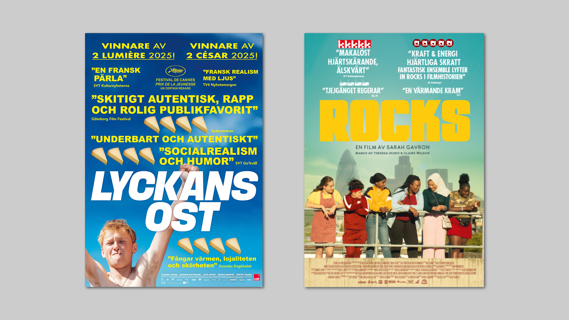 Collagebild med filmaffischer till filmerna 