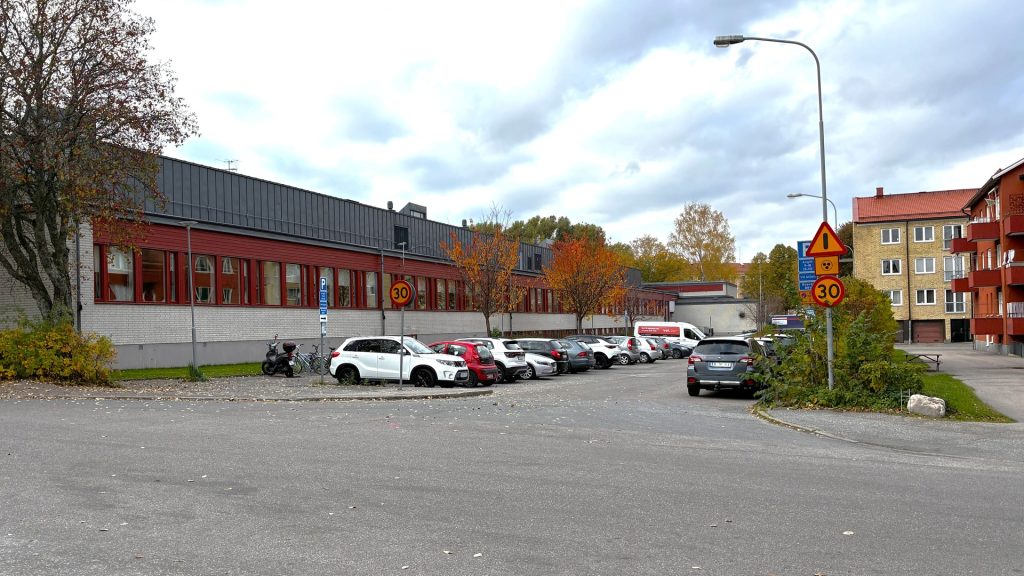 Fotografi vid korsningen Tredje tvärgatan-Pumpmakargatan på Brynäs