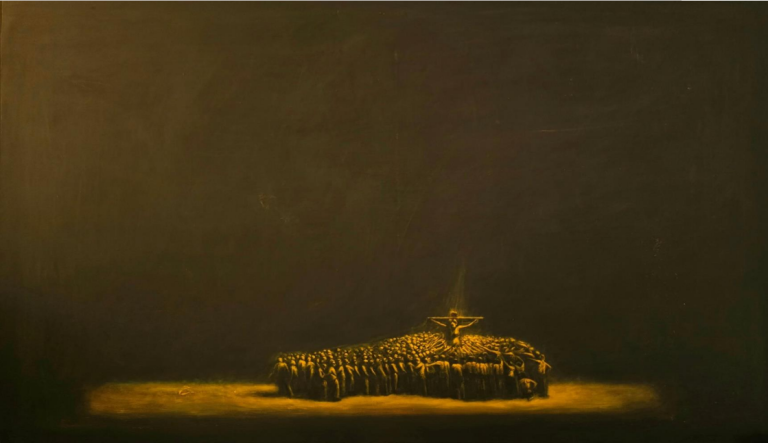 Christ is a woman : 100 × 150cm acrylic on canvas 2024