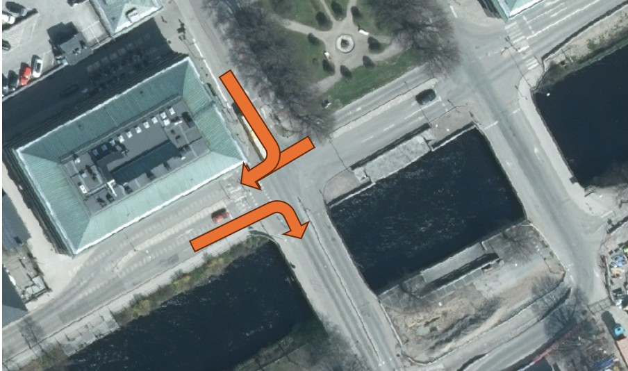 Trafik från 5 november Norra Strandgatan