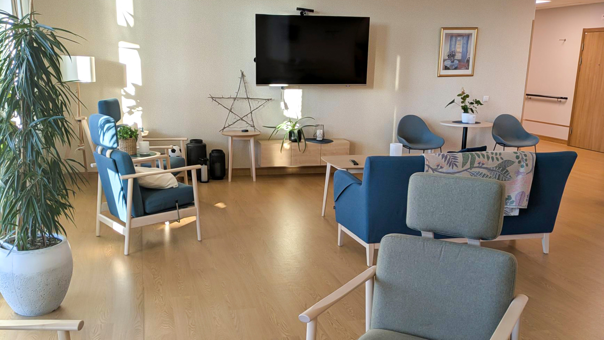 TV-rum på Hemlingborgs vård- och omsorgsboende