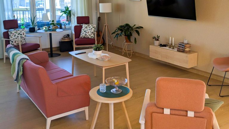 TV-rum på Hemlingborgs vård- och omsorgsboende