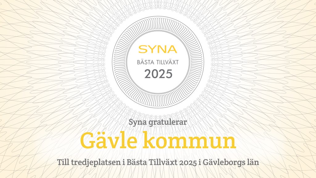 Utmärkelsesigill för tredje plats i Bästa tillväxt 2025.