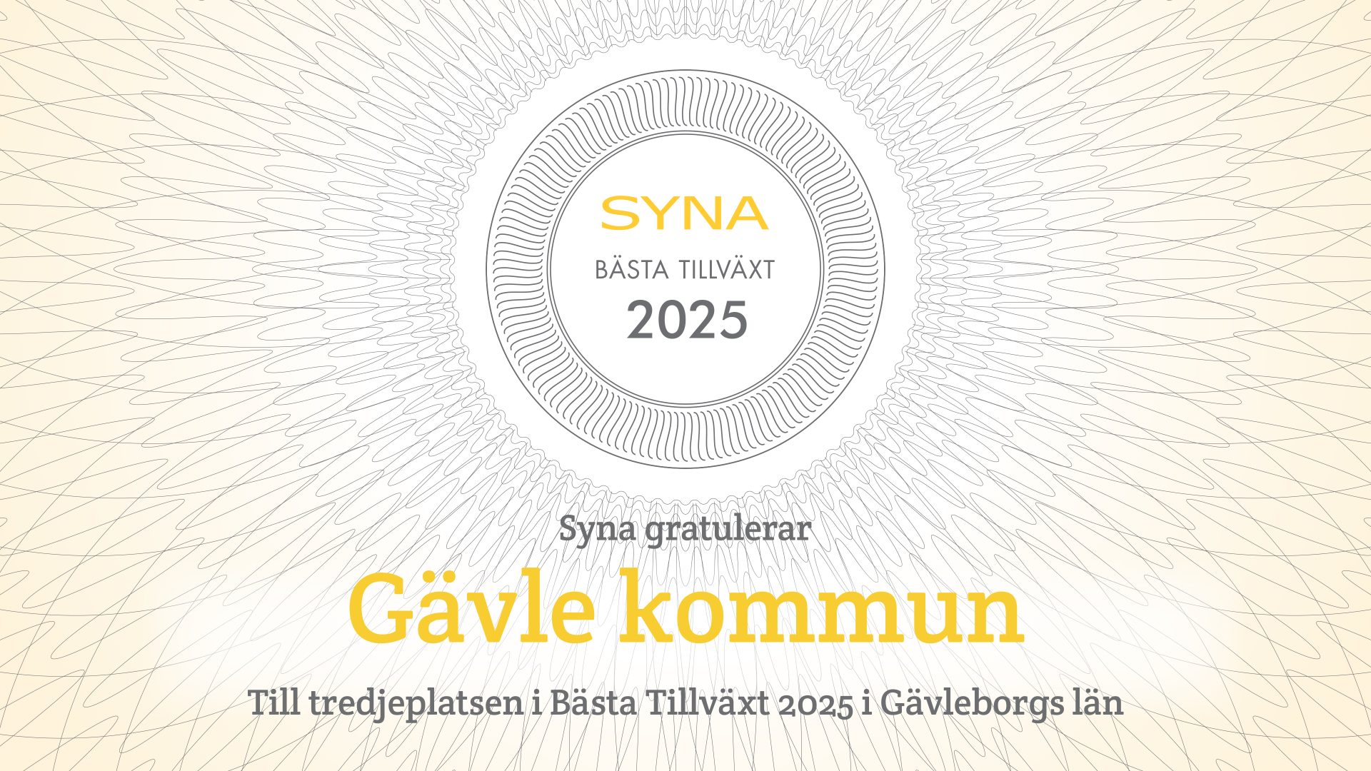 Utmärkelsesigill för tredje plats i Bästa tillväxt 2025.