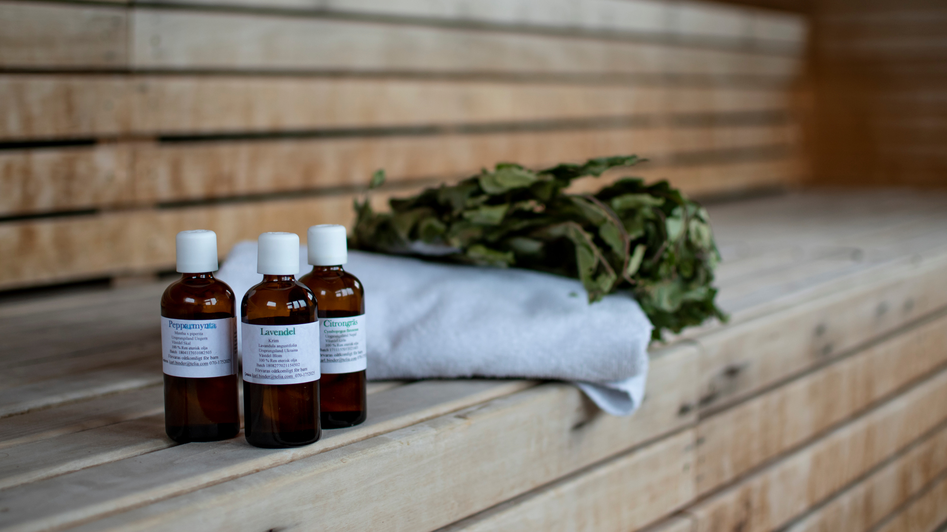 Eteriska oljor som används under aufguss