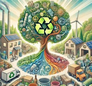 Bild som visar en plats för återbruk av byggmaterial